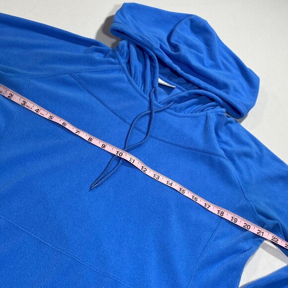 Columbia Womens XL Blue Fleece Pullover Hoodie With Front Pockets & Drawstring H - Picture 5 of 8